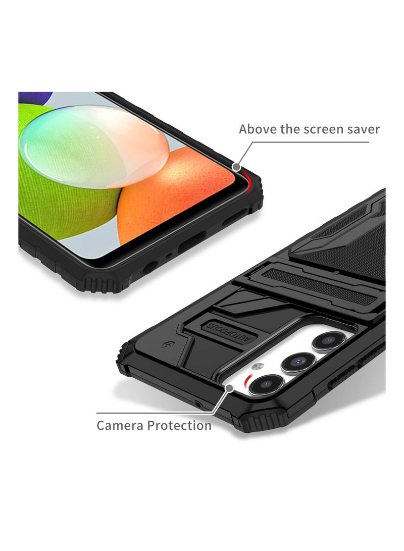 Protective Cover for Samsung Galaxy A13 5G/ Samsung Galaxy A13 4G/ Samsung Galaxy A04s Wallet Case with Credit Card Holder Stand Kickstand Slim Rugged Shockproof Heavy Duty Defender Armor  - Image 3