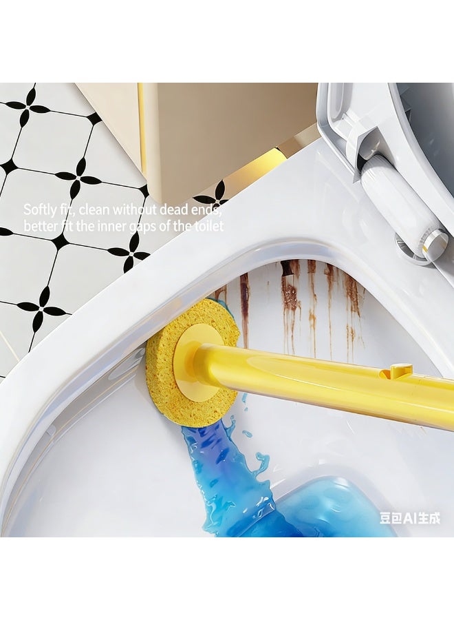 Lazy Cleaning Essential: 24-Pack Lemon-Scented Disposable Toilet Brush Refills, Rinses Clean in One Go - Image 5