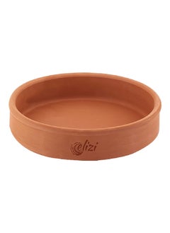 Elizi Round Shape Heat Resistant Full Natural Handmade Clay Pot Brown 2.6 L EL-205  - Image 1
