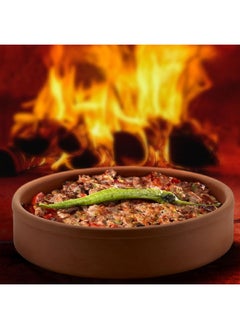 Elizi Round Shape Heat Resistant Full Natural Handmade Clay Pot Brown 2.6 L EL-205  - Image 3