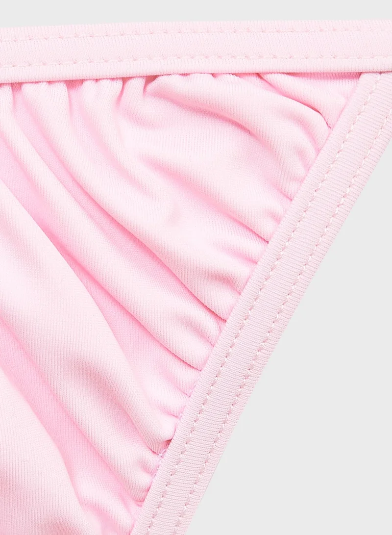 Missguided Ruched Thick Side Tie Bikini Bottom