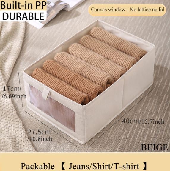 Styxon Fabric folding box home storage baskets clothes bins storage for closet collapsible laundry hamper cotton storage basket clothes organizer baskets for shelves home organizer - Image 4