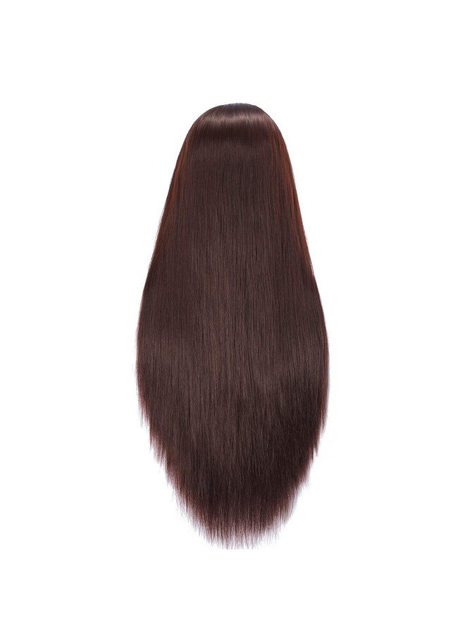 هيرلينك رأس مانيكان من Hairlink بمقاس 26-28 بوصة مصنوع من الألياف الصناعية لتدريب تصفيف الشعر، دمى مانيكان للتجميل مع حامل (6611LB0420) - Image 5
