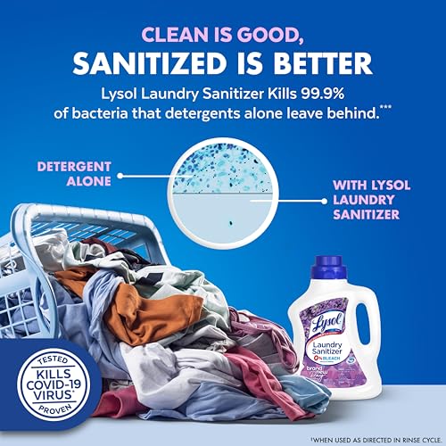 Lysol Disinfectant Laundry Sanitizer & Scent Booster, Laundry Detergent Additive, Color Safe Bleach Alternative, Laundry Odor Eliminator, Kills Bacteria & Viruses, Lavender Scent, 90 Fl Oz - Image 4