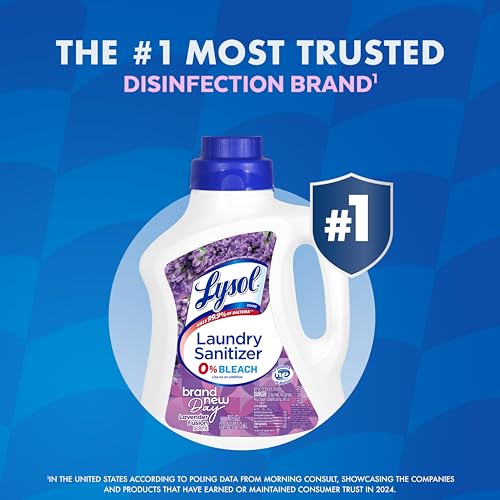 Lysol Disinfectant Laundry Sanitizer & Scent Booster, Laundry Detergent Additive, Color Safe Bleach Alternative, Laundry Odor Eliminator, Kills Bacteria & Viruses, Lavender Scent, 90 Fl Oz - Image 2