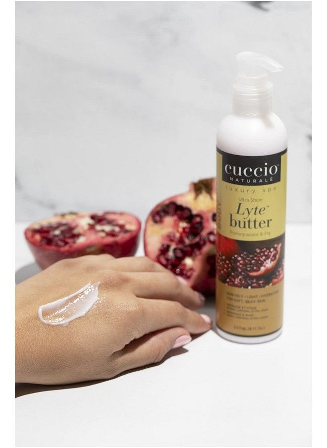 Cuccio Naturale Lyte Ultrasheer Body Butter Replenishing Scented Moisturizer Cream Deep Hydration To Repair Dry Skin All Natural Crueltyfree Formula Pomegranate And Fig 8 Oz  - Image 3