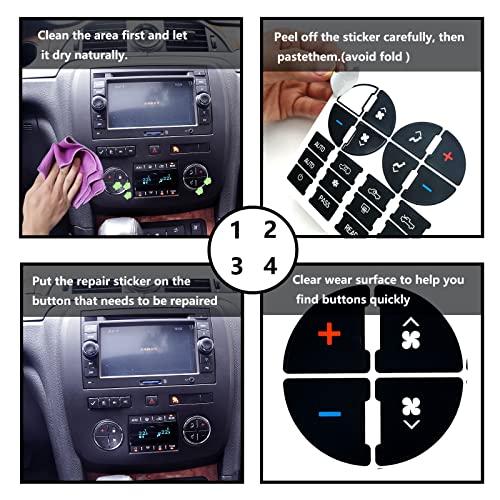 NOTISH 2 Packs AC Dash Button Repair Kit -Compatible with Chevy, Best for Fixing Ruined Faded A/C Control Buttons - Decal Replacement Fits Select 07-14 GM Vehicles - Car SUV Van Truck Accessories - Image 5