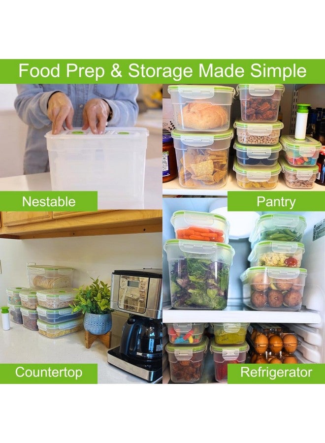 Lasting Freshness Lasting Freshness 19 piece Vacuum Seal Food Storage Containers with Vacuum Pump, Airtight and Leak Proof, Vacuum Sealed Food Storage Containers, Meal Prep Containers, Keep Food Fresh up to 5 X Longer  - Image 3