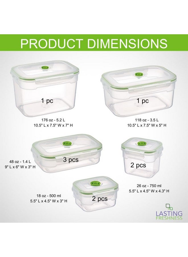 Lasting Freshness Lasting Freshness 19 piece Vacuum Seal Food Storage Containers with Vacuum Pump, Airtight and Leak Proof, Vacuum Sealed Food Storage Containers, Meal Prep Containers, Keep Food Fresh up to 5 X Longer  - Image 5