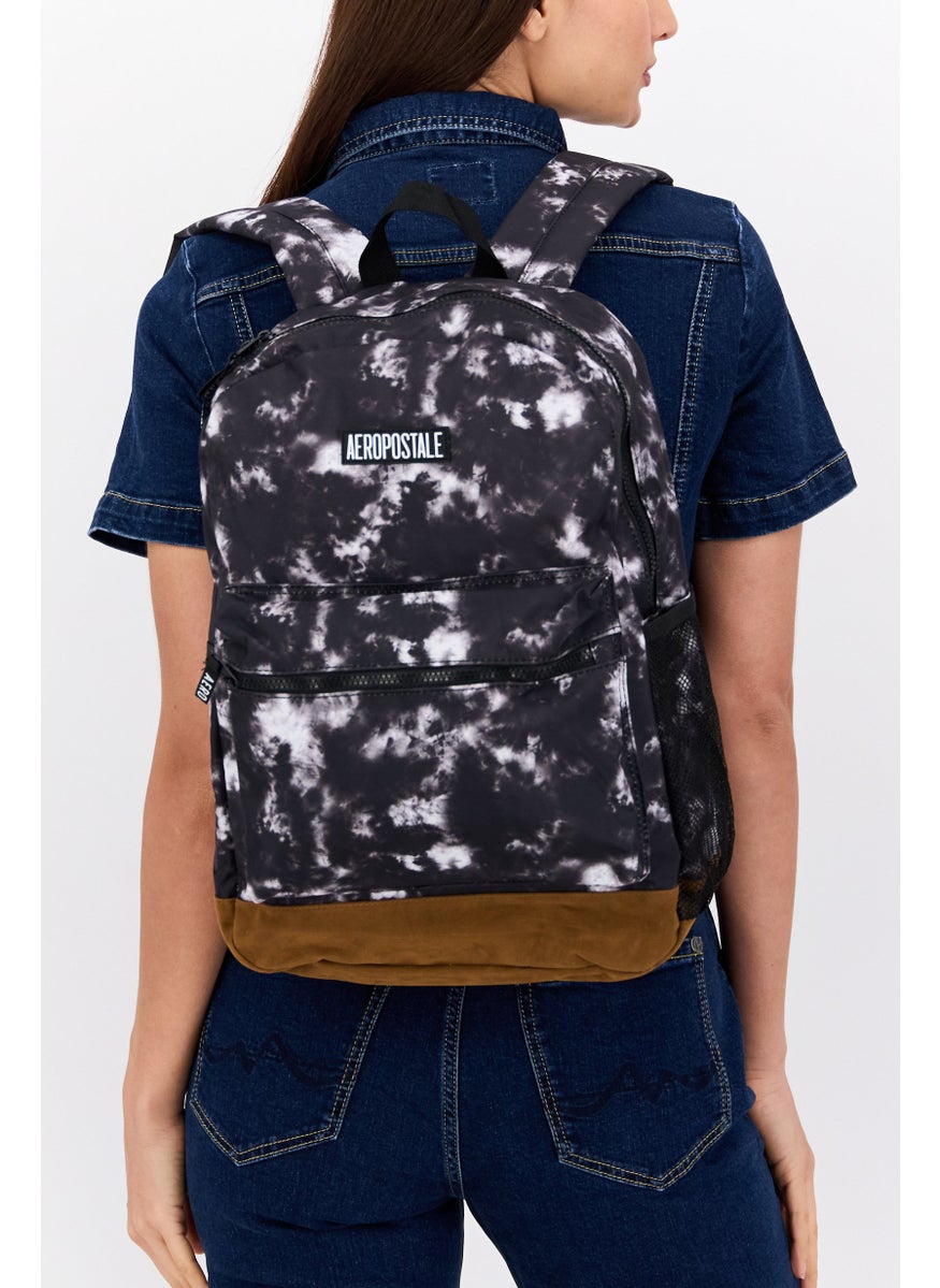 Aeropostale Women Tie Dye Backpack Bag 42 H x 36L x 13 W cm, Black Combo  - Image 2