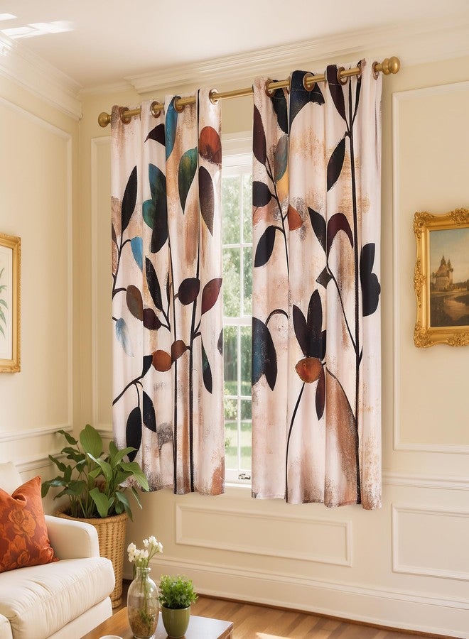 SUBRTEX Blackout Curtains 52Wx63L, Room Darkening Floral Curtains, Thermal Insulated 2 Panels Window Drapes, Boho Farmhouse Curtains for Living Room Bedroom Window Treatments, Brown - Image 4