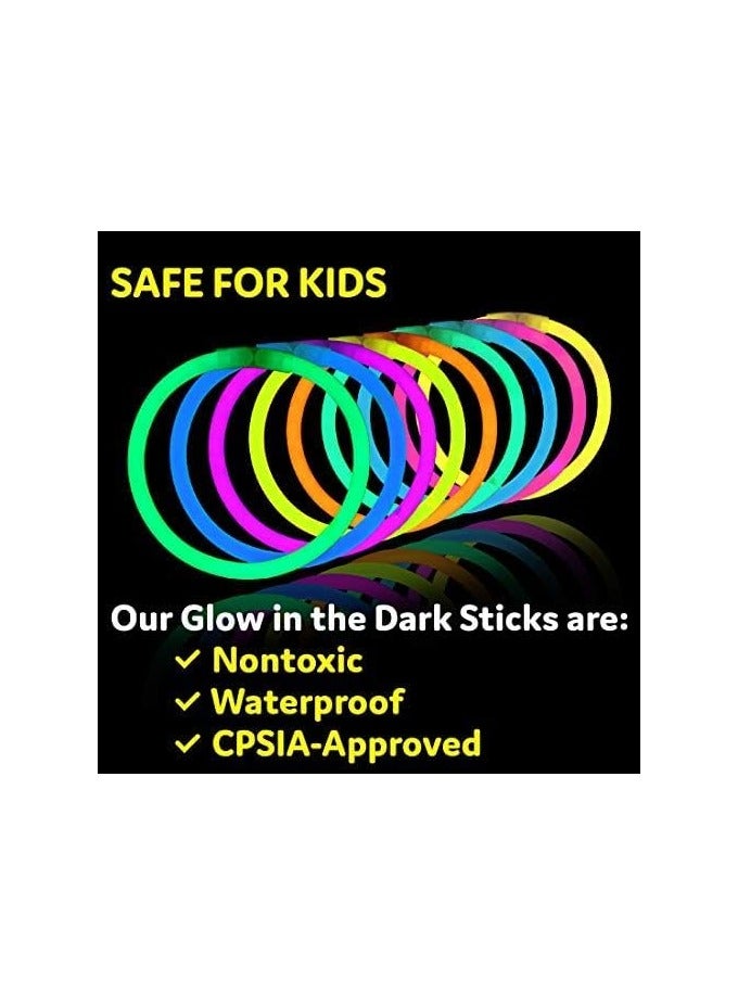 200 8 Brand Glowsticks Glow Stick Bracelets Mixed Colors (1 Tubes of 100)" - Image 4