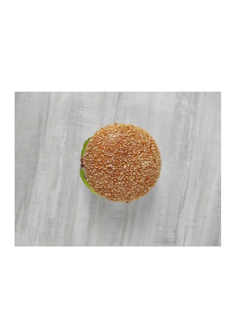 Generic Real 3D Resin House Accessories Foods Magnets Sticker Refrigerator, Magnet Sticker Fake Sandwich Shapes, Sausage Sandwich Burger Sandwich, Sausage Batee, Croissant Sausage (Burger Sandwich)  - Image 1