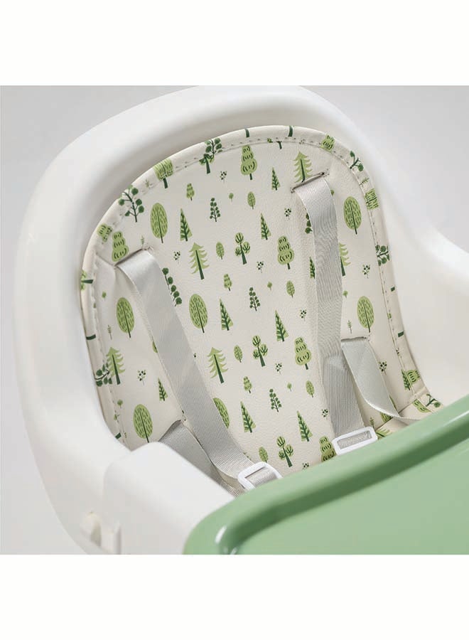 Nurtur High chair, Storage Basket, Lockable Wheels, Detachable Tray - Green