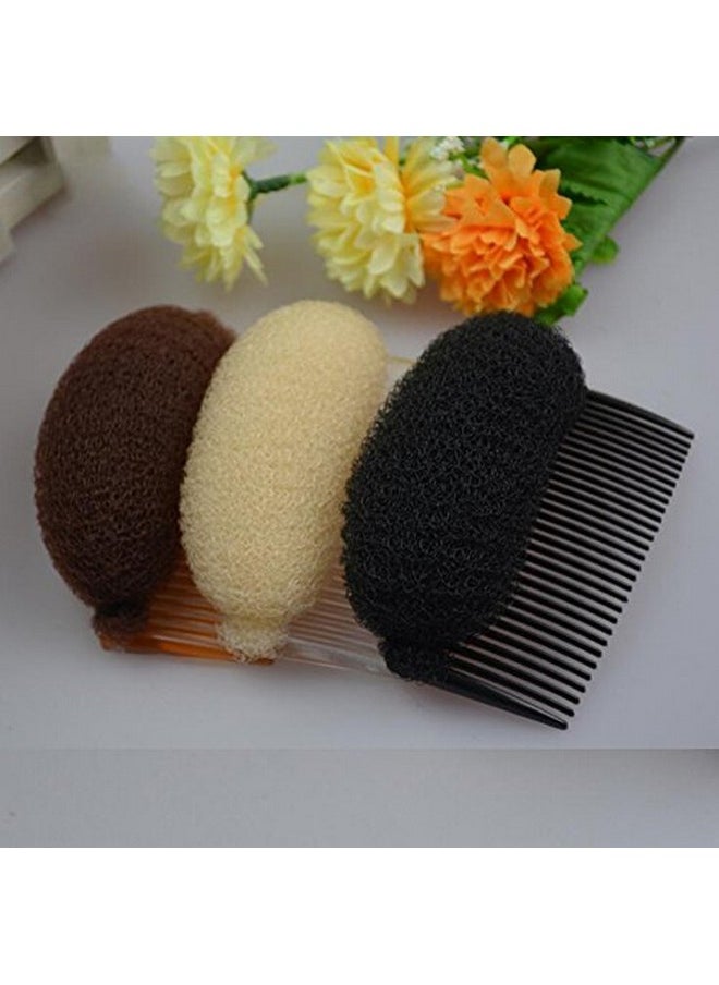 Elandy - 2Pcs 23 Teeth Hair Fringe Volume Bump Up Inserts Toolshair Pin Hair Styling Clip Hair Charming Insert Do Beehive Tool Maker Hair Comb Hair Style Accessories (Brown) - Image 1