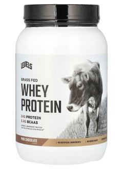 Level Grass Fed Whey Protein Powder Pure Chocolate  2 lb (907 g) 