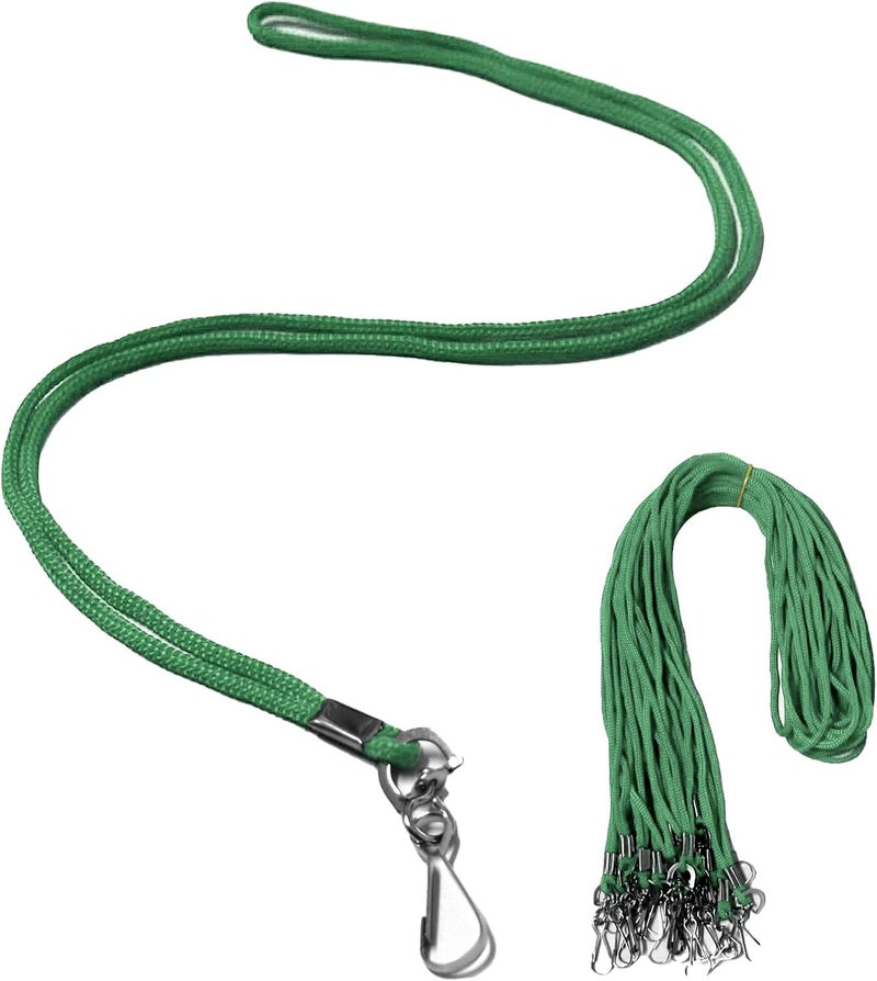 BAITEER 120 Pcs Green Lanyards Premium Bulk Lanyards Round 36" with Swivel J Hook for ID Name Badge Holder, VIP, School, Kids, Coach, Conference, Festival and Hang Keys - Image 1