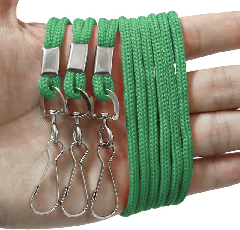 BAITEER 120 Pcs Green Lanyards Premium Bulk Lanyards Round 36" with Swivel J Hook for ID Name Badge Holder, VIP, School, Kids, Coach, Conference, Festival and Hang Keys - Image 3