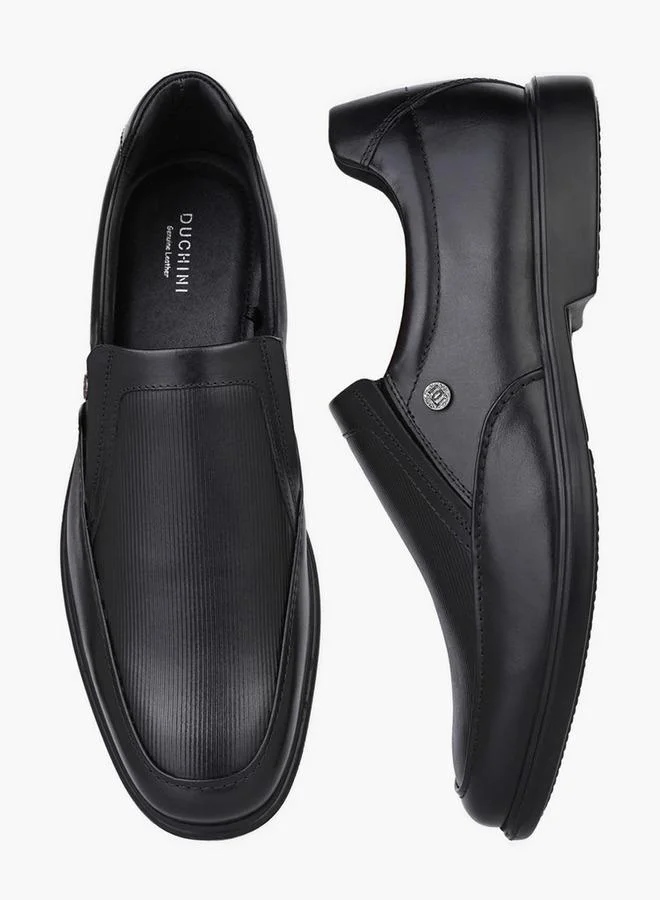 Duchini BLACK Men Leather Slip-On Loafers for Men | Best Price UAE