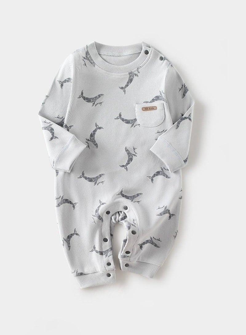 BarbeCool Baby clothes breathable autumn and winter A-level children's clothing crawling clothes autumn jumpsuit autumn and winter 0-36 months baby - Image 1