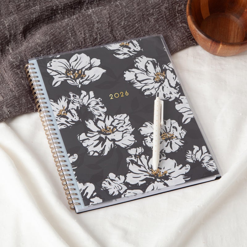 Blue Sky 2026 Weekly and Monthly Planner Calendar, January 2026 - December 2026, 8.5" x 11", Clear Pocket Cover, Laminated Tabs, Durable Twin Wire Binding, Storage Pocket, Baccara Dark - Image 2