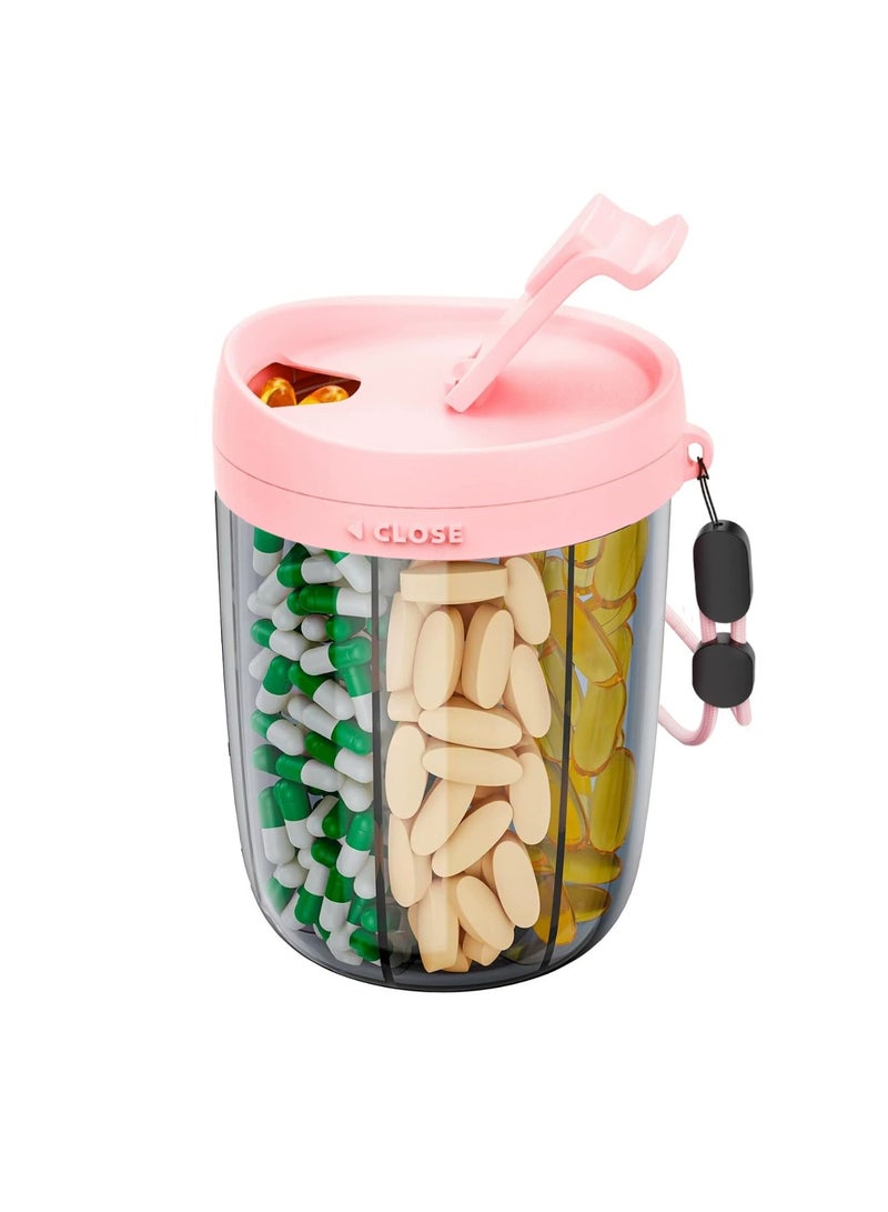 general Large Supplement Organizer Bottle, Holds Plenty of Vitamins in 1 Monthly Pill Dispenser with Anti-Mixing & Wide Openings Design, Easy to Retrieve Meds, Includes 20 Pcs Stick-on Labels - Image 1