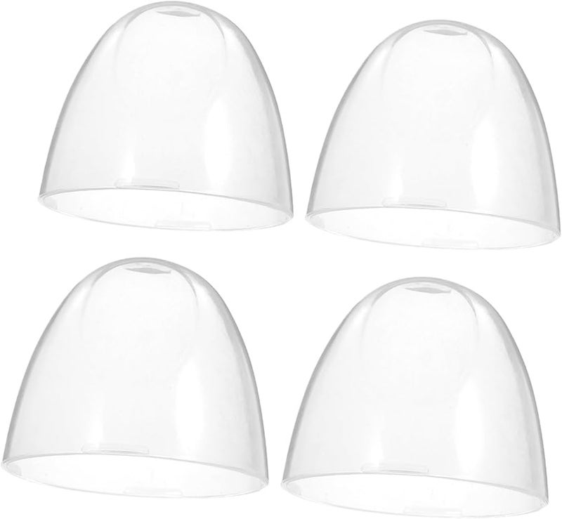 Reusable Milk Bottle Caps Transparent Set of 4 Safe Easy Install Feeding Lids - Image 1