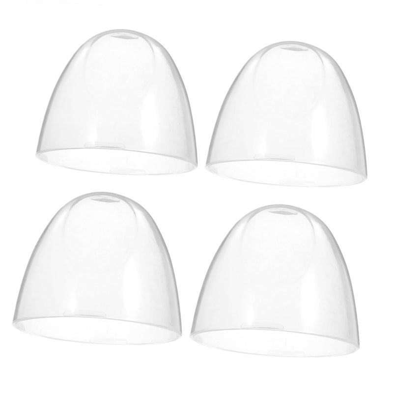 Reusable Milk Bottle Caps Transparent Set of 4 Safe Easy Install Feeding Lids - Image 2