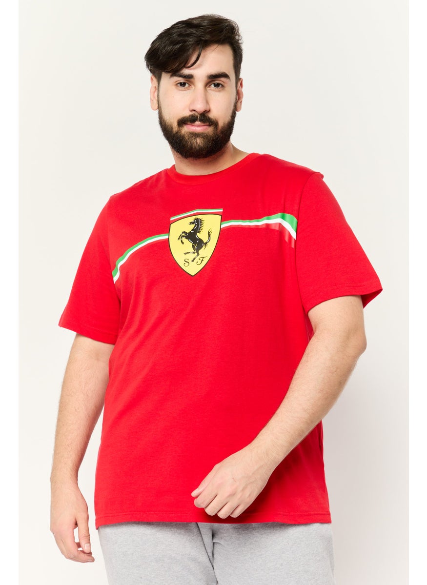 Puma x Scuderia Ferrari - Men Sportswear Fit Short Sleeves Outdoor T-shirt, Red - Image 1