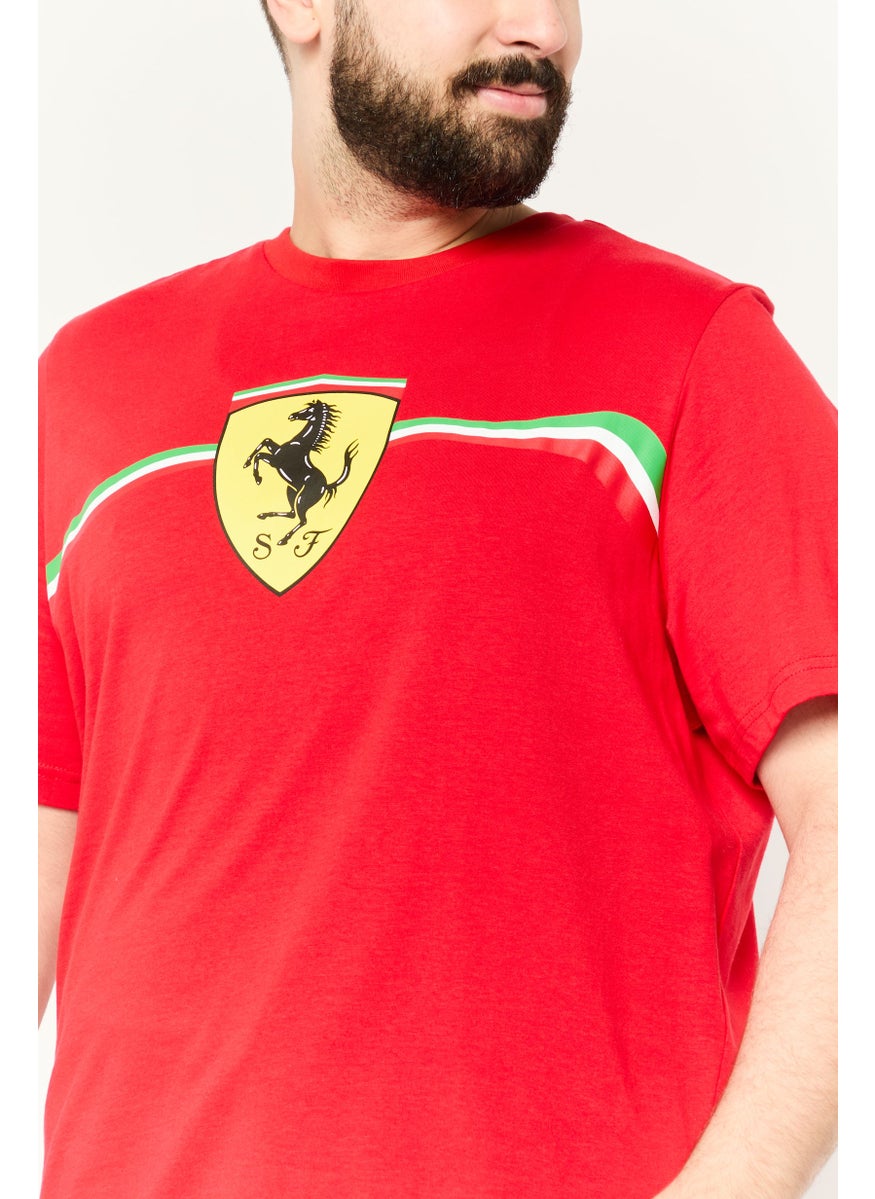 Puma x Scuderia Ferrari - Men Sportswear Fit Short Sleeves Outdoor T-shirt, Red - Image 1