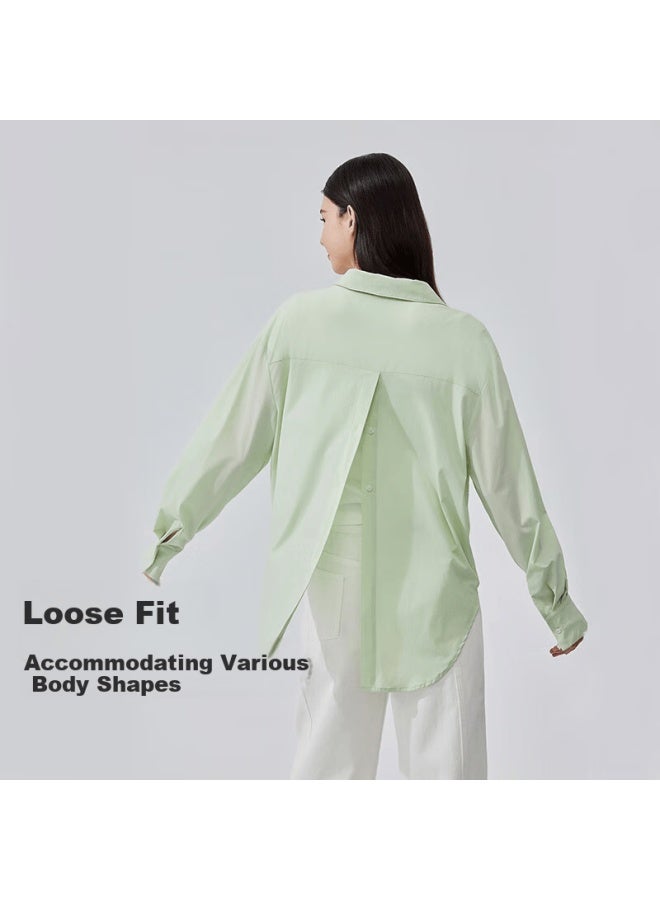 Vvc Sun Protection Clothing For Women, Summer Lightweight Breathable Uv-resistant Beautiful Back Long-sleeve Shirt Outdoor Sun Protection Garment, Cream Mint L - Image 2