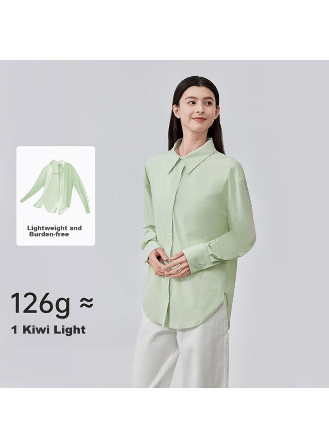 Vvc Sun Protection Clothing For Women, Summer Lightweight Breathable Uv-resistant Beautiful Back Long-sleeve Shirt Outdoor Sun Protection Garment, Cream Mint L - Image 3