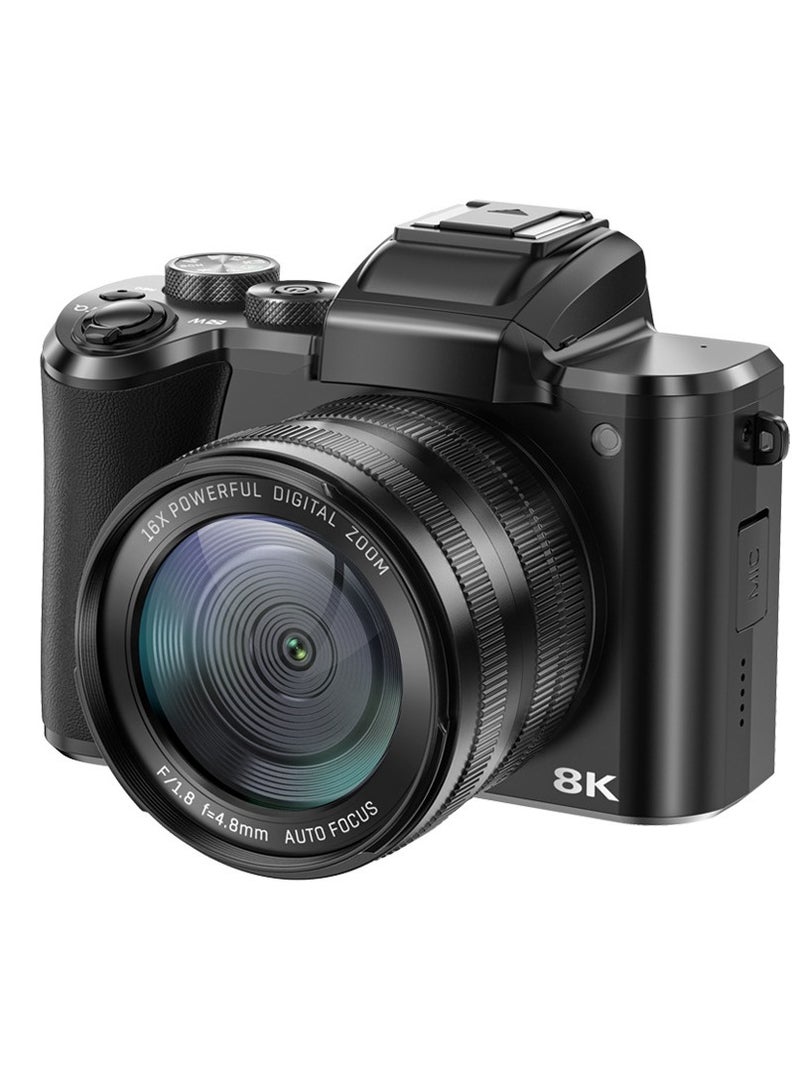 Generic 8K Digital Camera for Photography, 88MP Autofocus WiFi Vlogging Camera for YouTube Video with Front and Rear Lens, Flash, Touch Screen, Lens Hood, 32GB Card, 2 Batteries(Black)  - Image 2