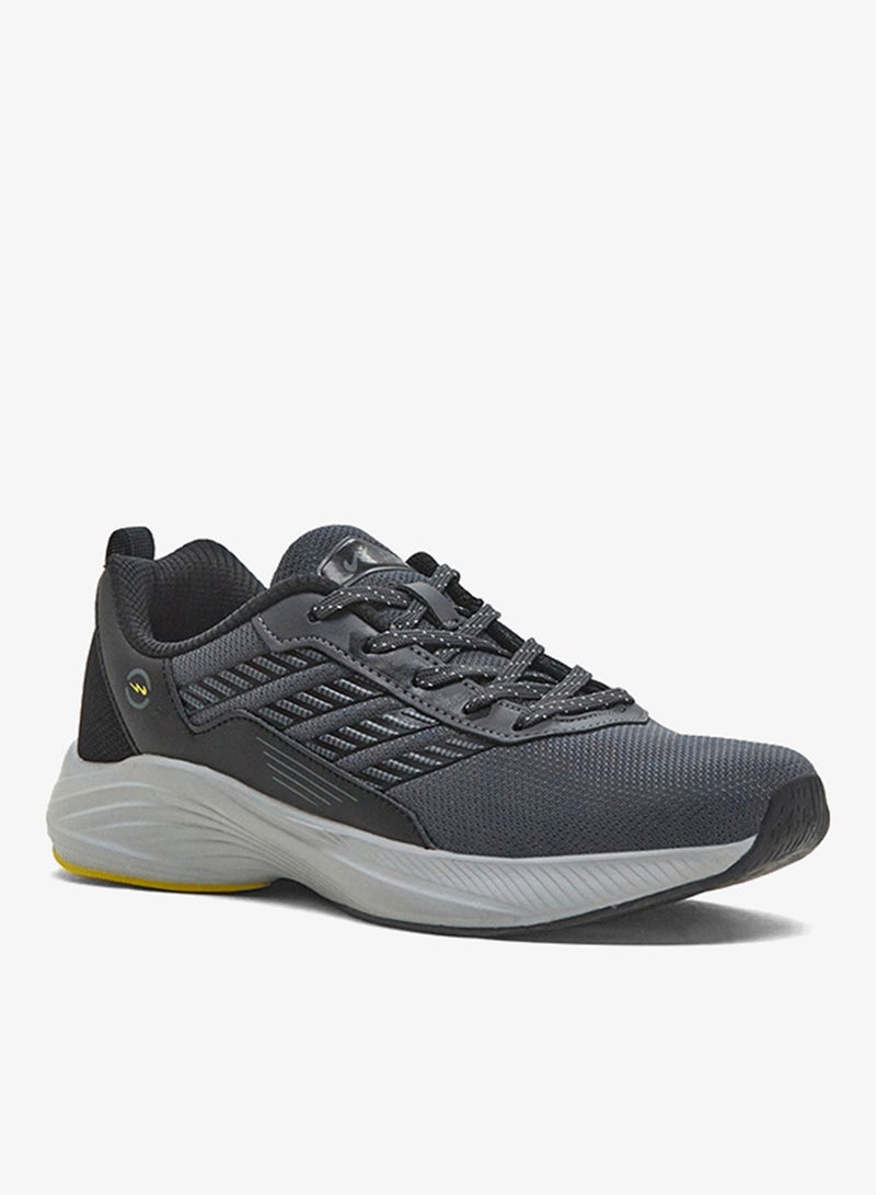 CAMPUS Men’s Grey Sneakers – Sleek Line Pattern Design with Modern Sporty Aesthetic - Image 2