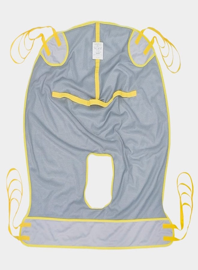 BUYHAO Patient Lift Sling, Full Body with Commode Lift Slings,Universal Transfer Sling for Patients Toileting, Mesh with Handles, Large - Image 1