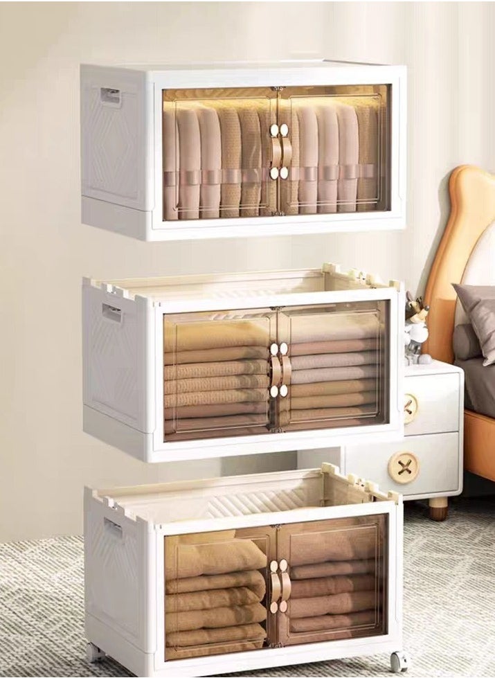 Concept home - 3 Layers Multi-layer Foldable Plastic Storage Drawer, Drawer Unit, Box, Plastic Organizing Cupboard, 44.5x30x77 cm, - Image 1