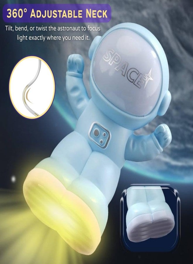 أسينشين مصباح قمر ثلاثي الأبعاد بتصميم رائد فضاء وصاروخ، مزود بإضاءة ليلية LED متعددة الألوان، قابل لإعادة الشحن، مصباح طاولة ديكوري، هدية مثالية لغرفة نوم الأطفال، أعياد الميلاد، طاولة الدراسة، ذكرى الزواج، ديكور المنزل والمكتب (متنوع) - Image 2