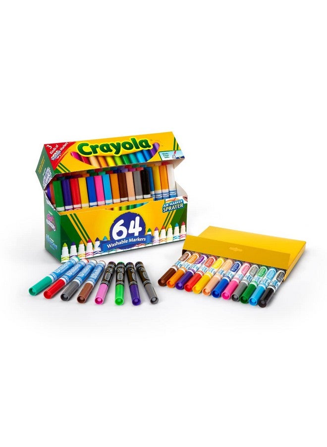 كرايولا مجموعة أقلام تحديد قابلة للغسل، 48 قلم تحديد بخطوط عريضة للأطفال، 8 أقلام تحديد جل، 8 أقلام تحديد للنوافذ، هدايا للأولاد والبنات، من سن 3 سنوات فما فوق - Image 4