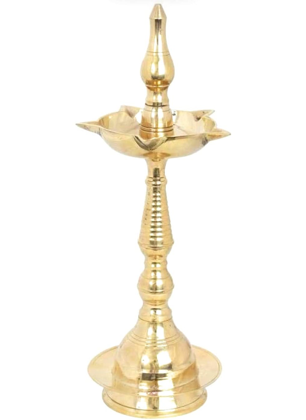 Brass Gallery Brass Gallery Brass Oil Lamp Kerala Fancy Samayi Diya Height 22 Inch  - Image 2