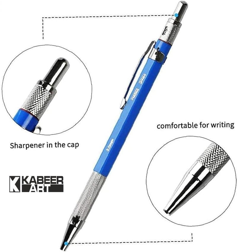 KABEER ART 2.0Mm Mechanical Pencil With Leads|Black - Image 4