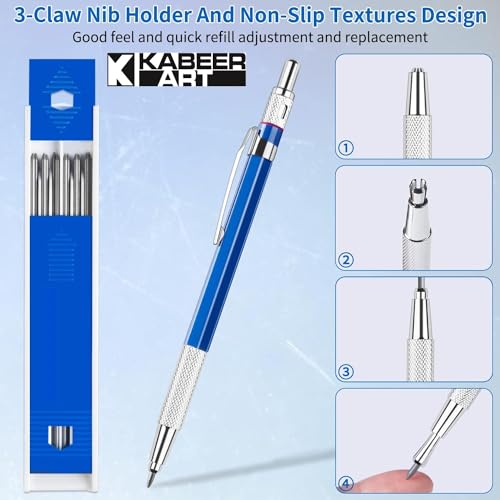 KABEER ART 2.0Mm Mechanical Pencil With Leads|Black - Image 2
