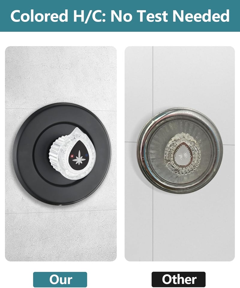 Ultrimkit Replacement for Moen Fit Posi-Temp (100710) One-Handle Tub& Shower Knob Handle Kit, Matte Black - Image 5