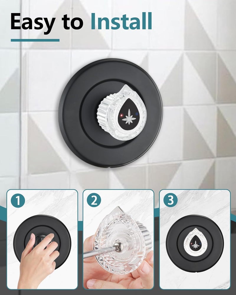 Ultrimkit Replacement for Moen Fit Posi-Temp (100710) One-Handle Tub& Shower Knob Handle Kit, Matte Black - Image 4