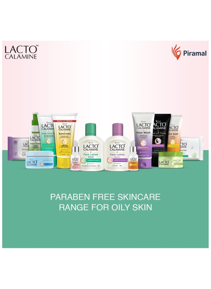 Lacto Calamine Face Lotion Kaolin Clay with Aloe Vera - Absorbs Only Excess Oil - Paraben Free 120ml - Image 3