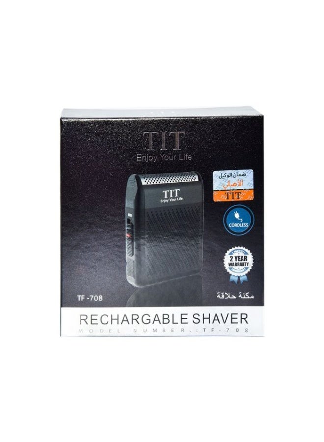 TIT Cordless Smoothing Shaver TF-708 - Black - Image 2