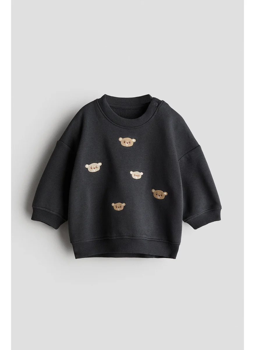 H&M Motif-Detail Sweatshirt