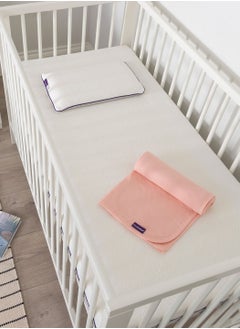 Waffle Weave Cotton Blanket Crib/Moses Basket 70 x 90 cm - Coral - pzsku/Z81989BD7F6C13A224CB6Z/45/_/1658235136/36a66dc2-c5e8-4a99-a371-7a39b8da3588