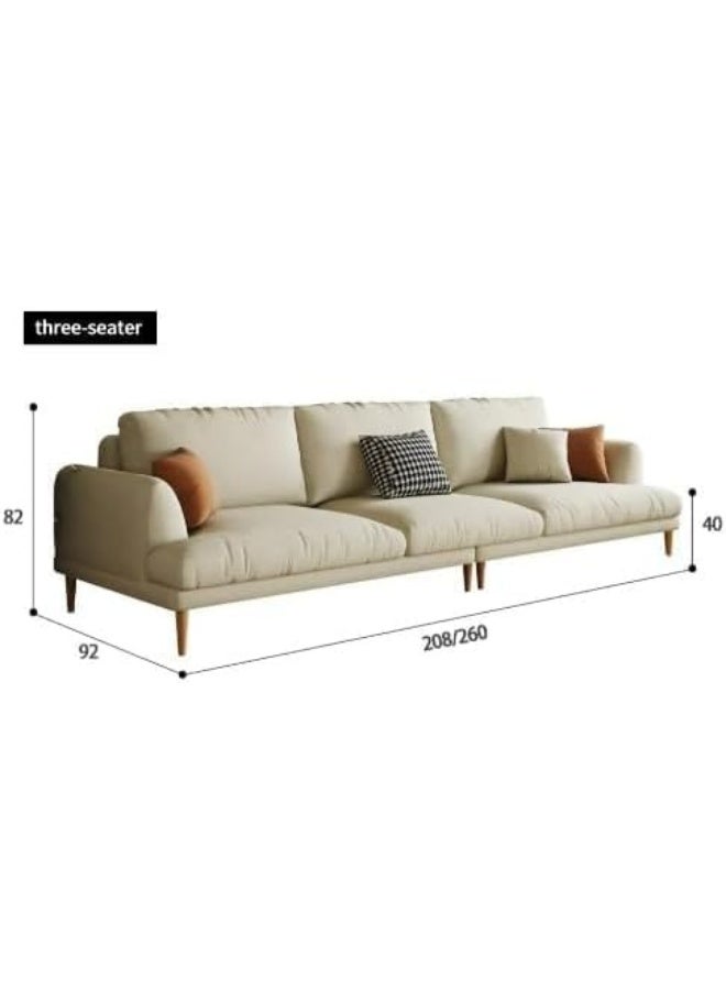 Ripple FURNITURE UAE Homes 3-Seater Fabric Sofa for Modern Living Room, 260cm (Beige) - Image 2