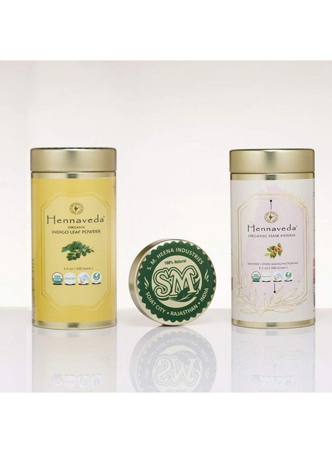 Hennaveda Hair Henna Powder & Indigo Powder, Hair Color Combo With Hair Dye Brush, Gloves And Shower Cap 200G - Image 4