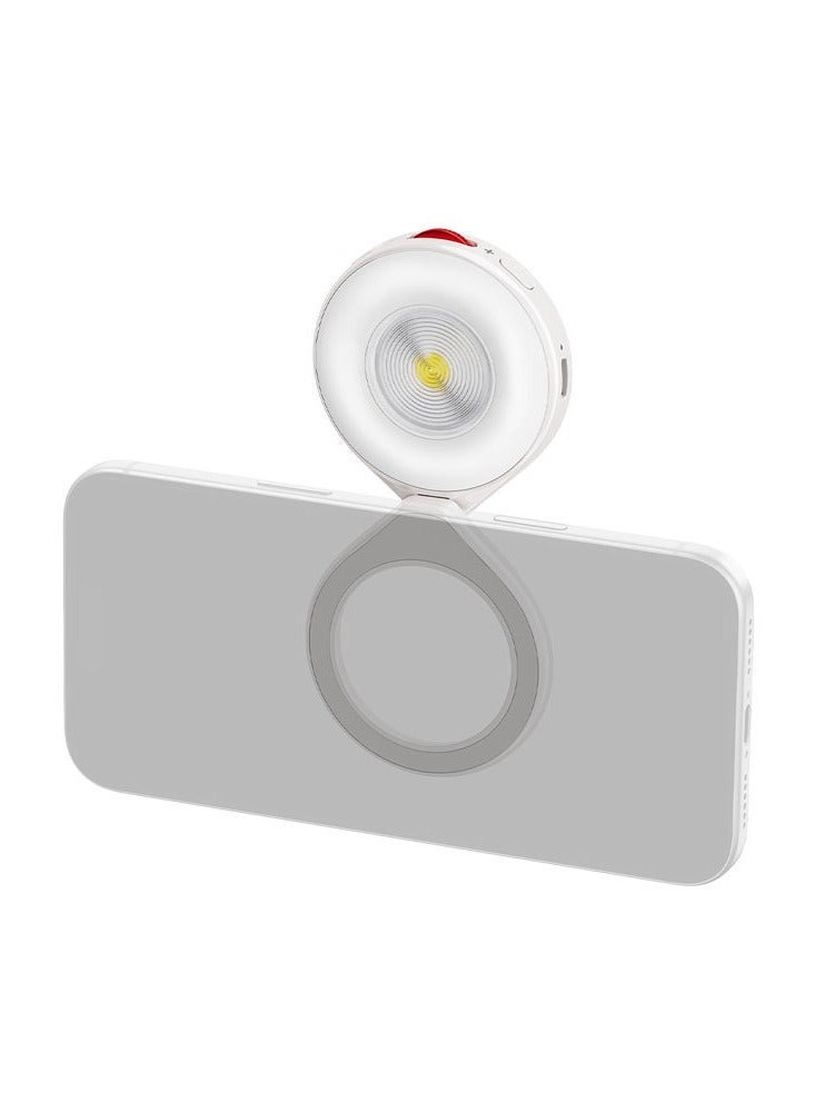 TELESIN Magnetic Mini Fill Light for Phone – 15W 5000Lux LED Portable Flash Light with MagSafe Mount, 180° Adjustable Angle, Bluetooth Trigger, Built-in Battery for Selfie, Vlog, Video Recording, Photography - Image 1